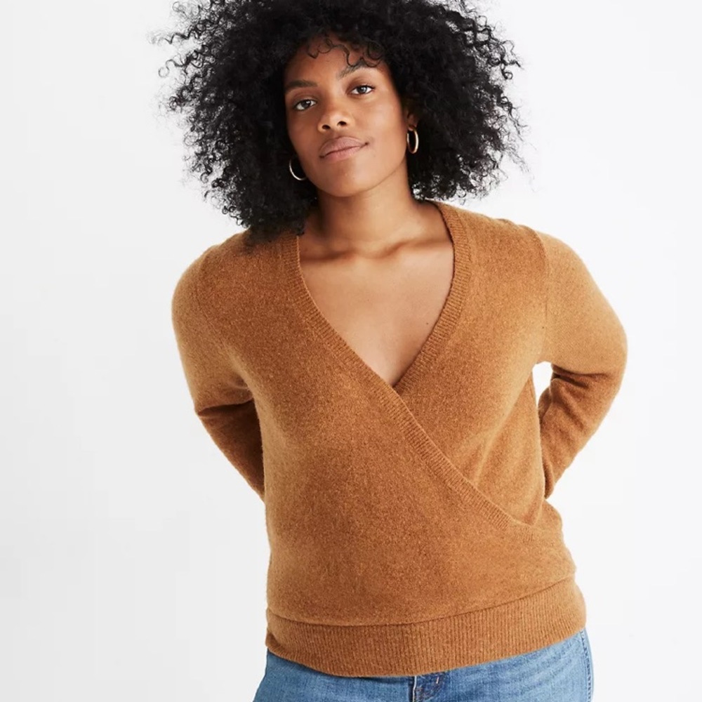 NWT Madewell Wrap-Front Pullover Sweater Small
